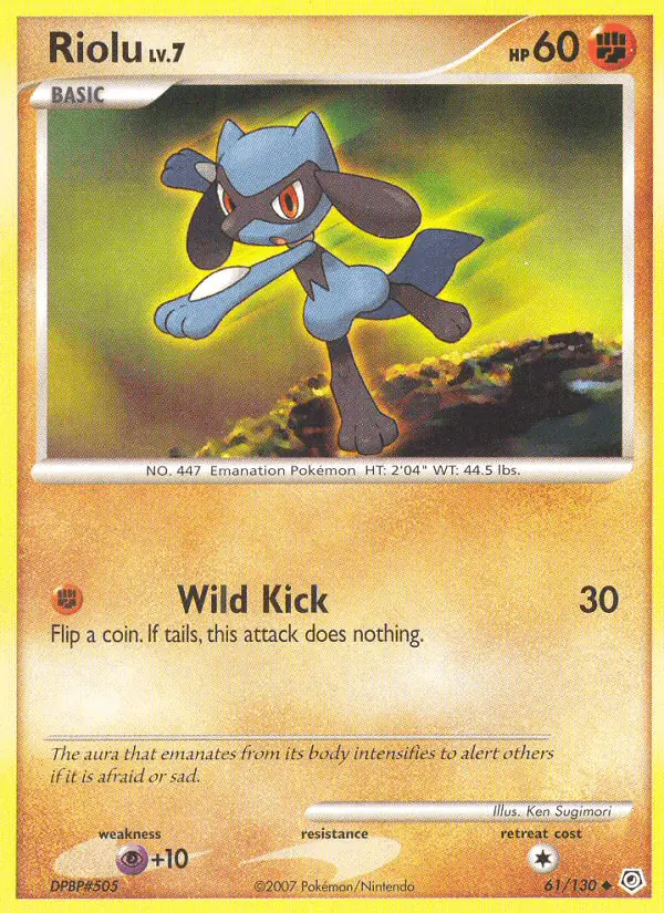 Carta Riolu 61/130 de Diamond & Pearl