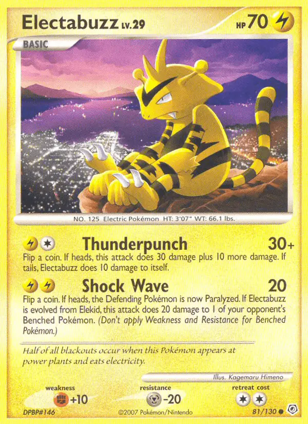 Carta Electabuzz 81/130 de Diamond & Pearl