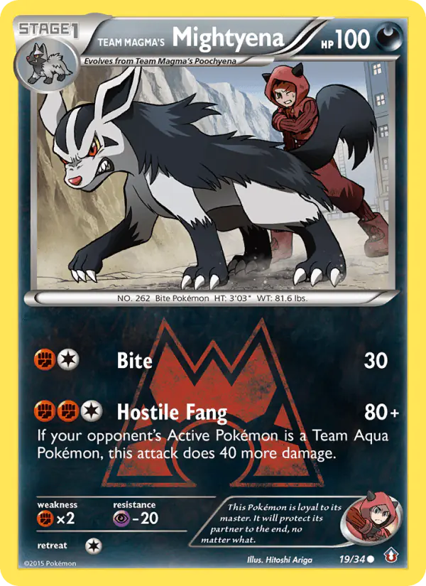 Carta Team Magma's Mightyena 19/34 de Double Crisis