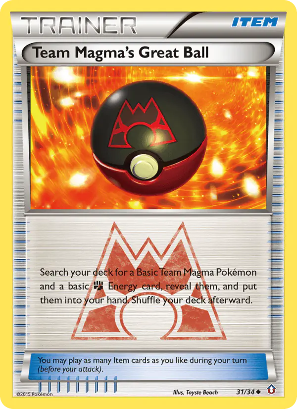 Carta Team Magma's Great Ball 31/34 de Double Crisis