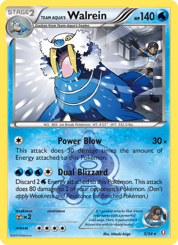 Carta Team Aqua's Walrein 5/34 de Double Crisis