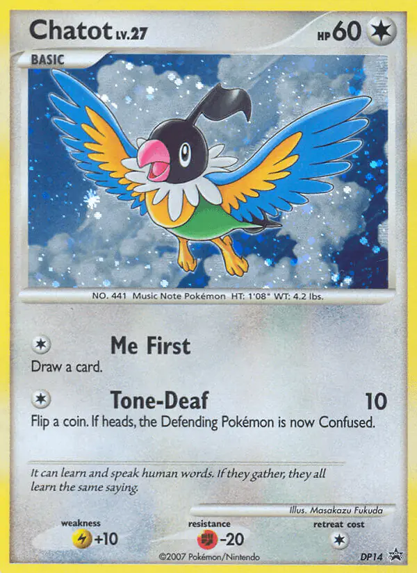 Carta Chatot DP14 de DP Black Star Promos