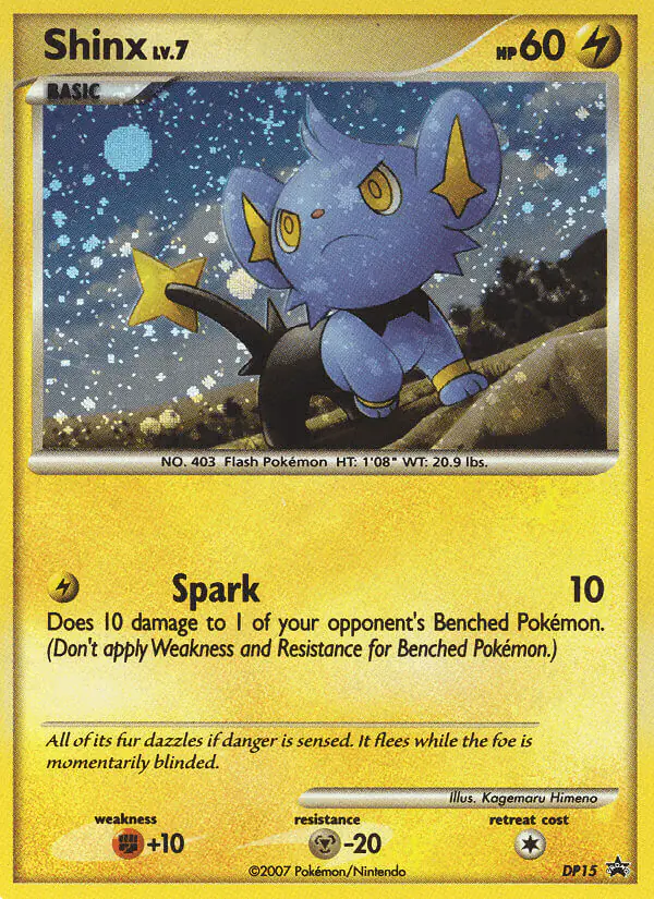 Carta Shinx DP15 de DP Black Star Promos