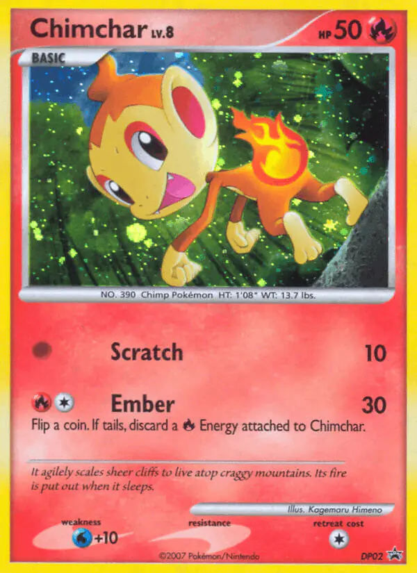 Carta Chimchar DP02 de DP Black Star Promos