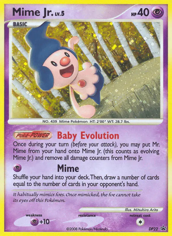 Carta Mime Jr. DP22 de DP Black Star Promos