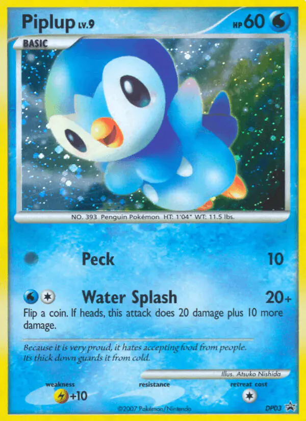 Carta Piplup DP03 de DP Black Star Promos