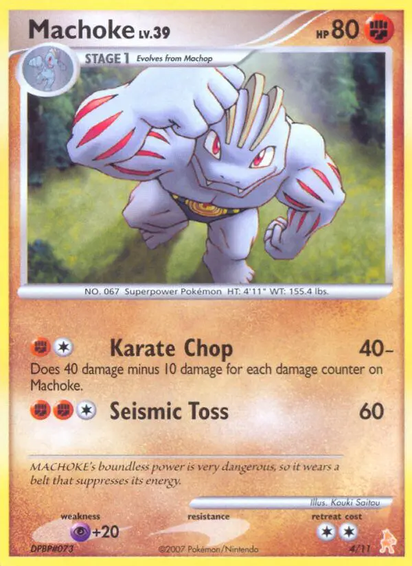 Carta Machoke 4/11 de DP trainer Kit (Lucario)