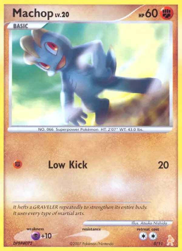 Carta Machop 5/11 de DP trainer Kit (Lucario)