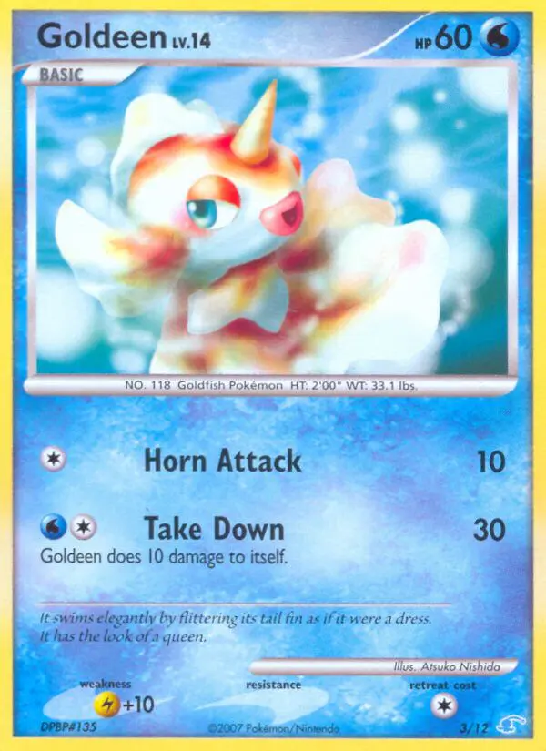Carta Goldeen 3/12 de DP trainer Kit (Manaphy)