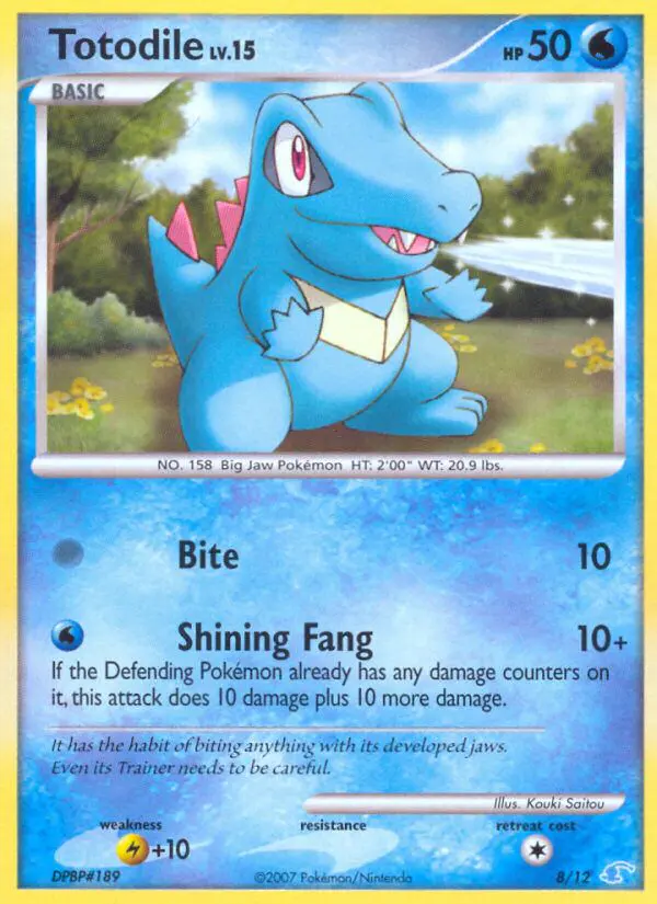 Carta Totodile 8/12 de DP trainer Kit (Manaphy)