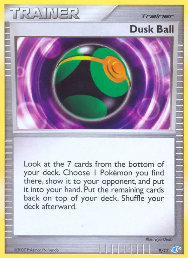 Carta Dusk Ball 9/12 de DP trainer Kit (Manaphy)