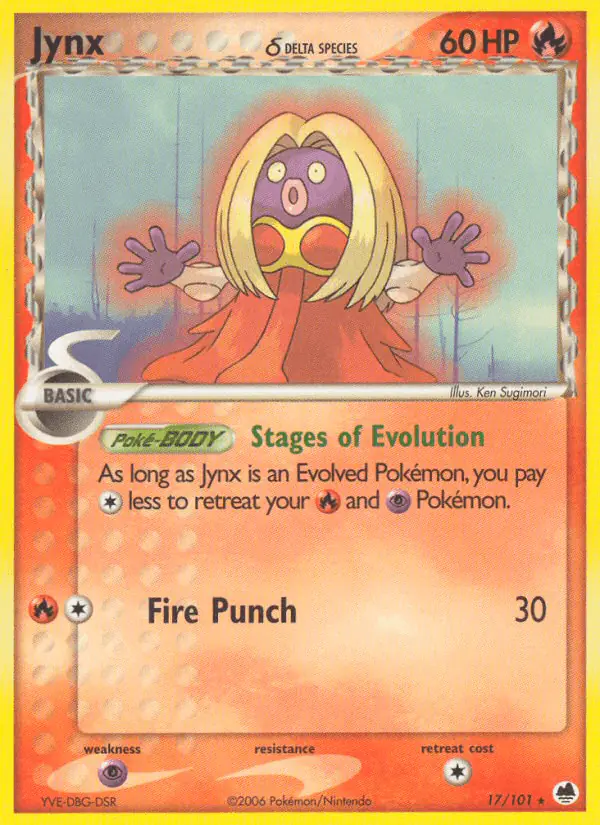 Carta Jynx δ 17/101 de Dragon Frontiers