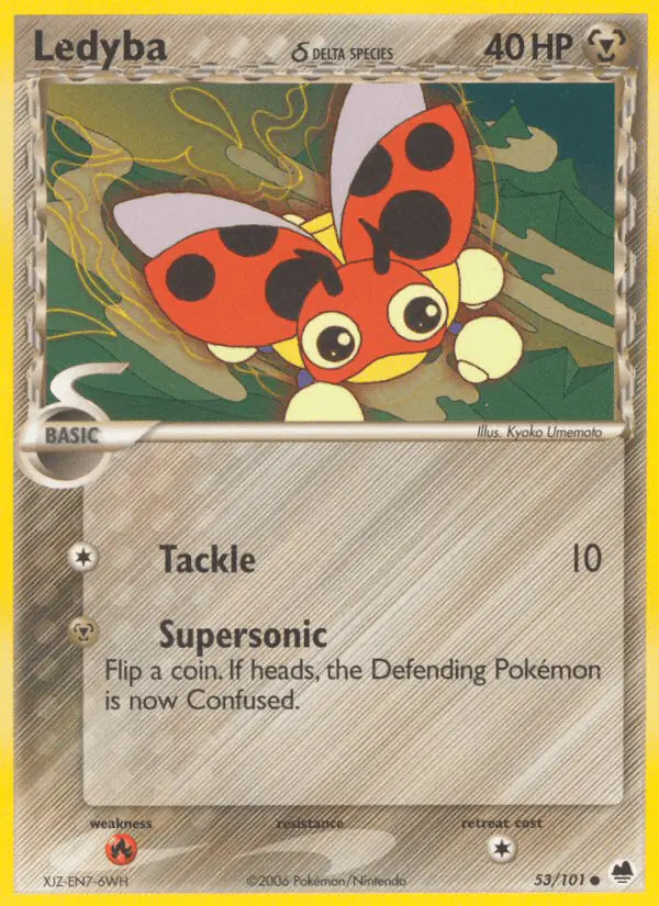 Carta Ledyba δ 53/101 de Dragon Frontiers