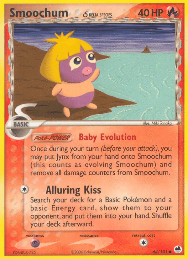 Carta Smoochum δ 64/101 de Dragon Frontiers