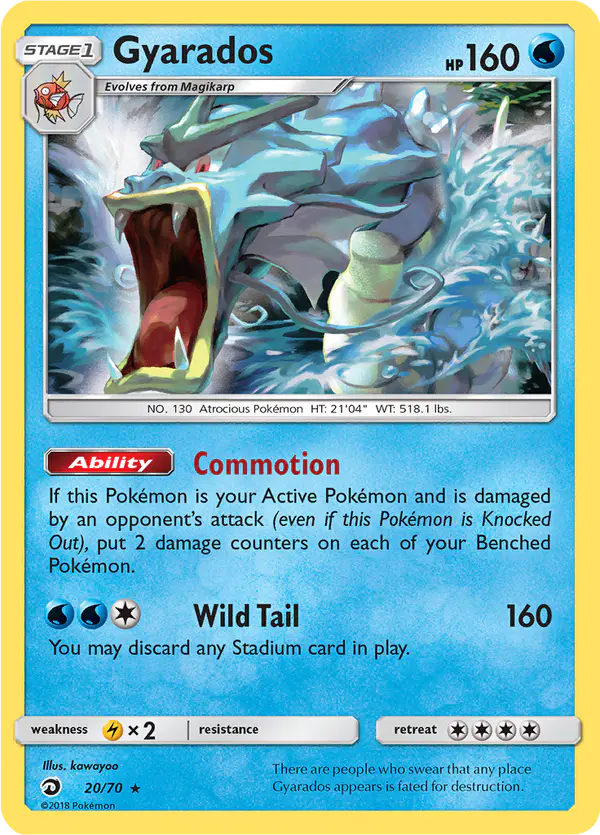 Carta Gyarados 20/70 de Dragon Majesty