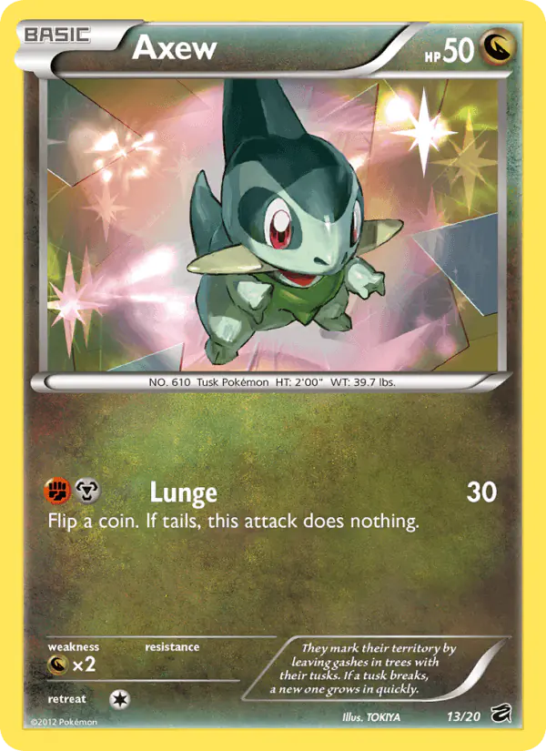 Carta Axew 13/20 de Dragon Vault
