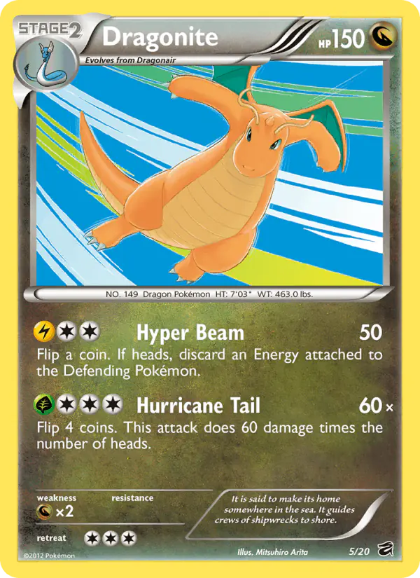 Carta Dragonite 5/20 de Dragon Vault