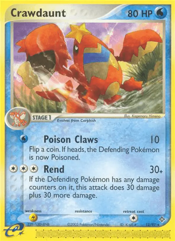 Carta Crawdaunt 13/97 de Dragon