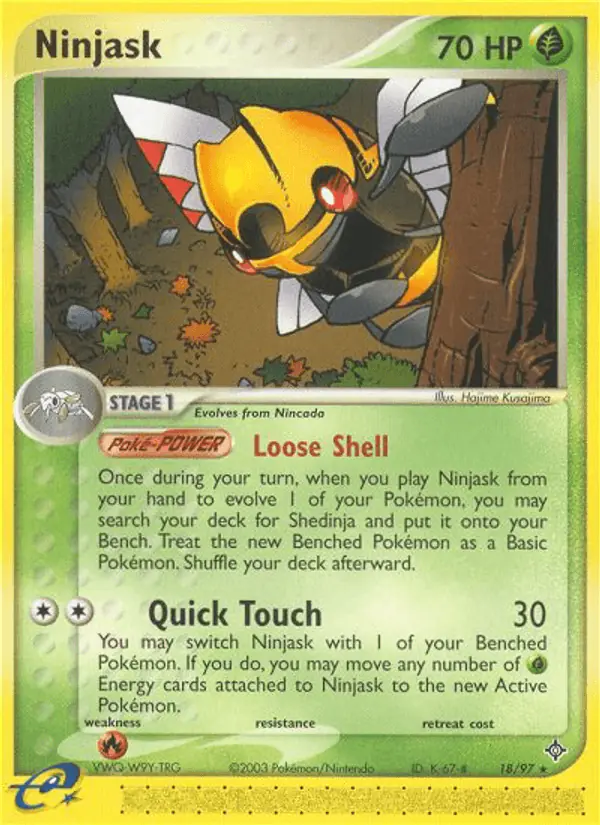 Carta Ninjask 18/97 de Dragon