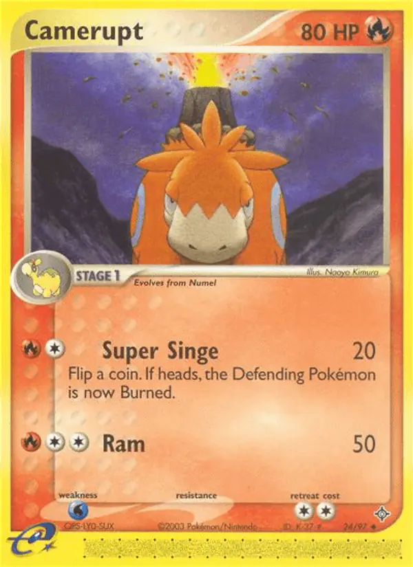 Carta Camerupt 24/97 de Dragon