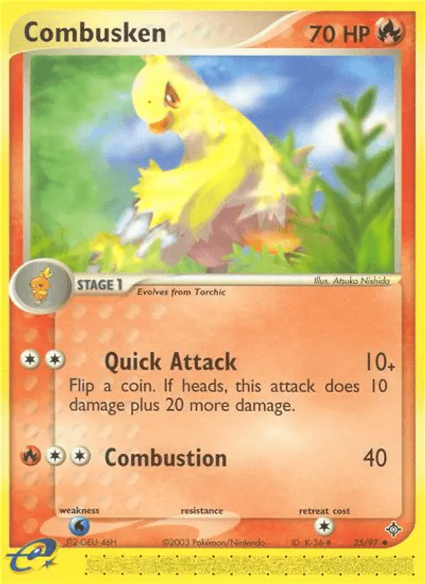 Carta Combusken 25/97 de Dragon