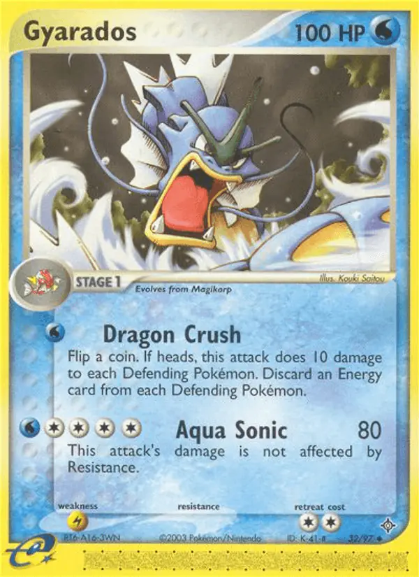 Carta Gyarados 32/97 de Dragon