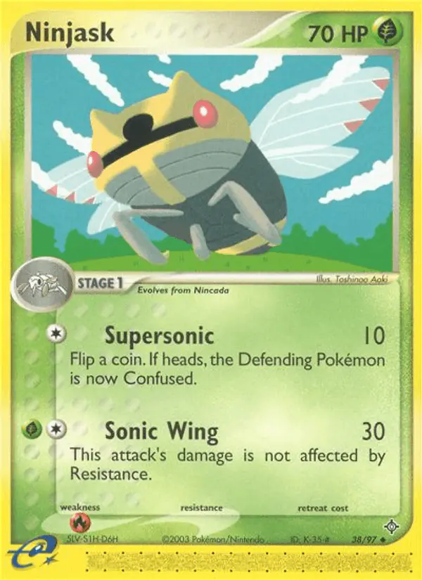 Carta Ninjask 38/97 de Dragon