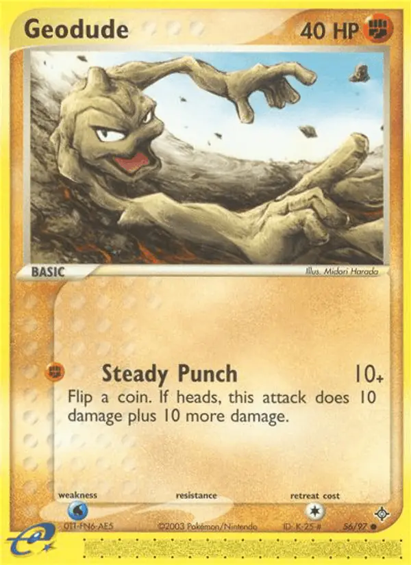 Carta Geodude 56/97 de Dragon