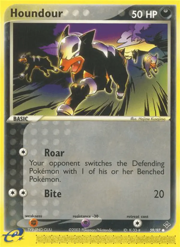 Carta Houndour 59/97 de Dragon