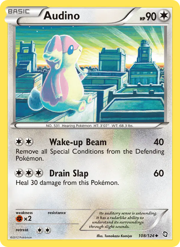 Carta Audino 108/124 de Dragons Exalted