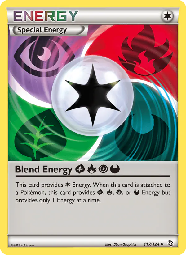 Carta Blend Energy Grass Fire Psychic Darkness 117/124 de Dragons Exalted