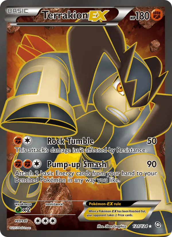 Carta Terrakion-EX 121/124 de Dragons Exalted
