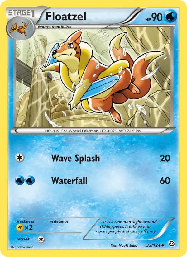 Carta Floatzel 33/124 de Dragons Exalted