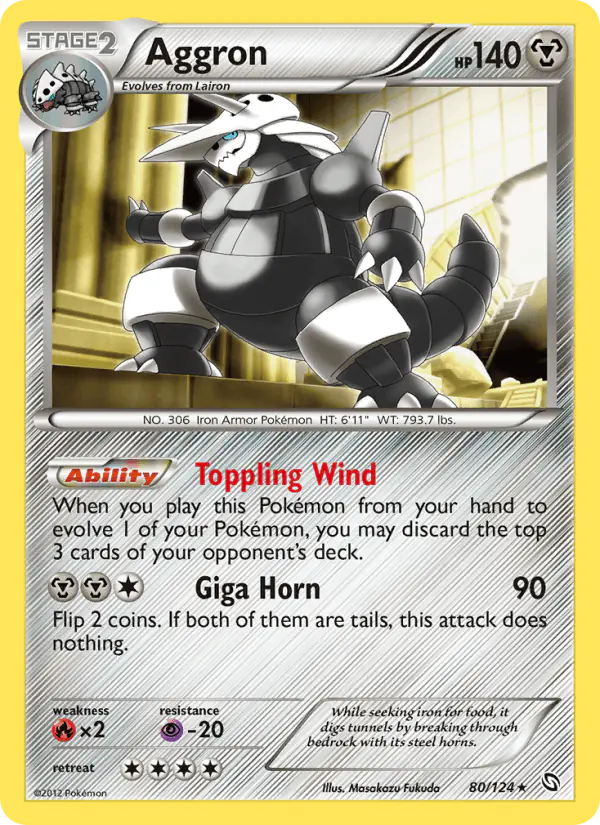 Carta Aggron 80/124 de Dragons Exalted