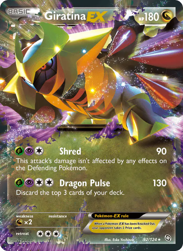 Carta Giratina-EX 92/124 de Dragons Exalted