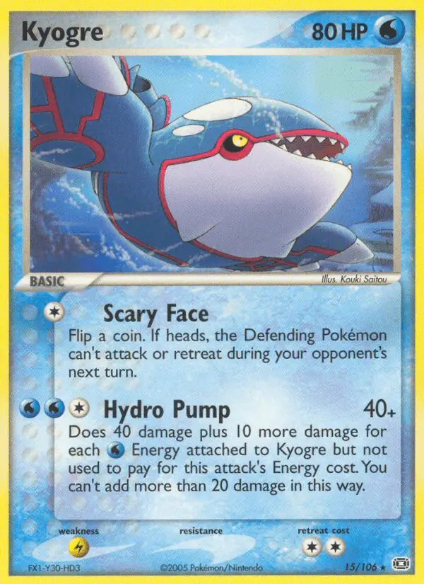 Carta Kyogre 15/106 de Emerald