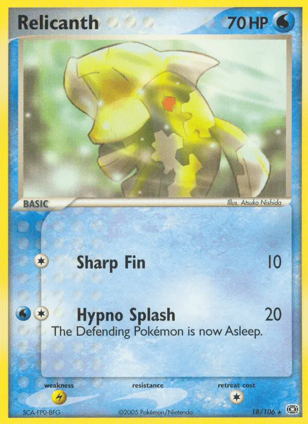 Carta Relicanth 18/106 de Emerald