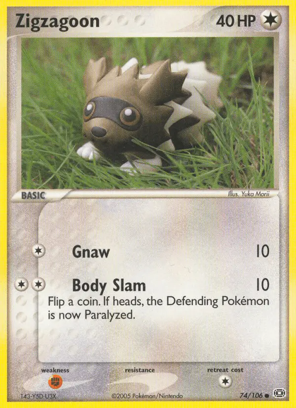 Carta Zigzagoon 74/106 de Emerald