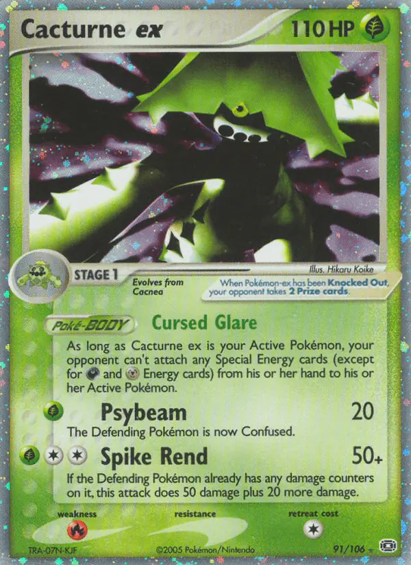 Carta Cacturne ex 91/106 de Emerald