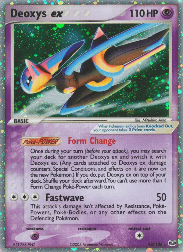 Carta Deoxys ex 93/106 de Emerald