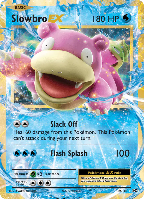 Carta Slowbro EX 26/108 de Evolutions