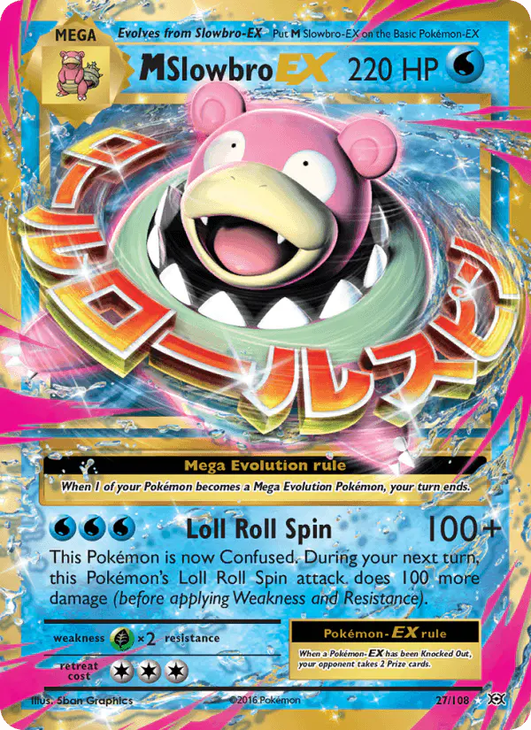 Carta M Slowbro EX 27/108 de Evolutions