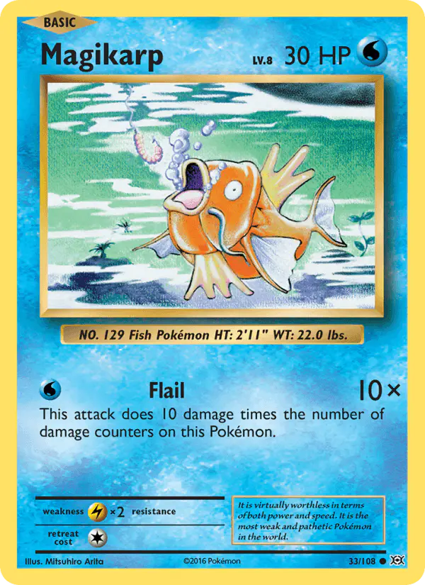 Carta Magikarp 33/108 de Evolutions