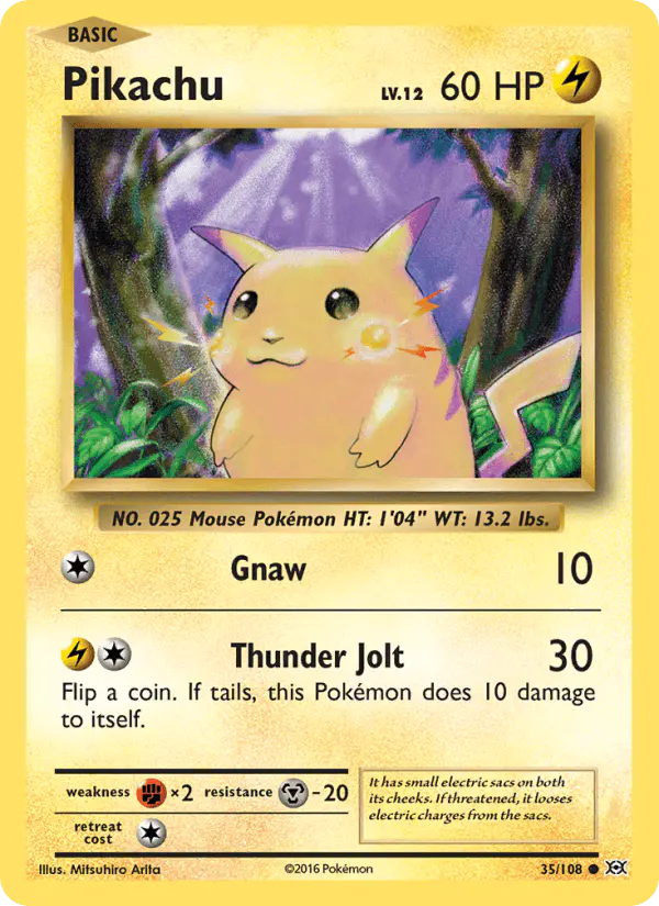 Carta Pikachu 35/108 de Evolutions
