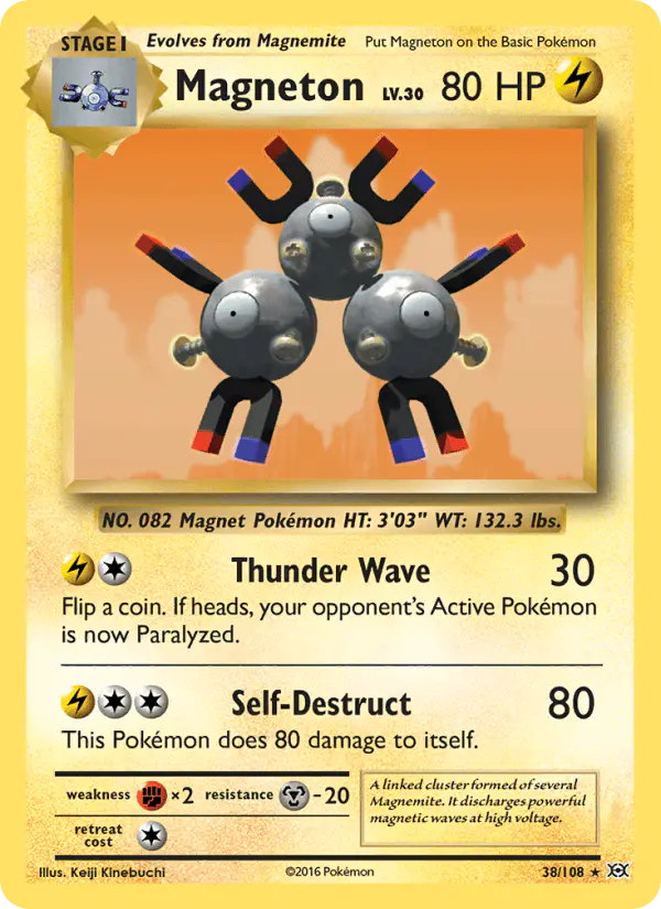 Carta Magneton 38/108 de Evolutions