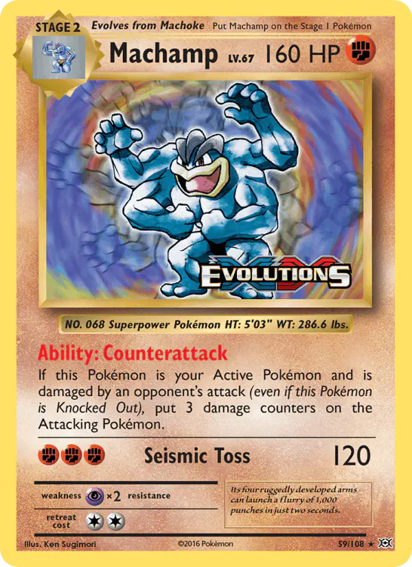 Carta Machamp 59/108 de Evolutions