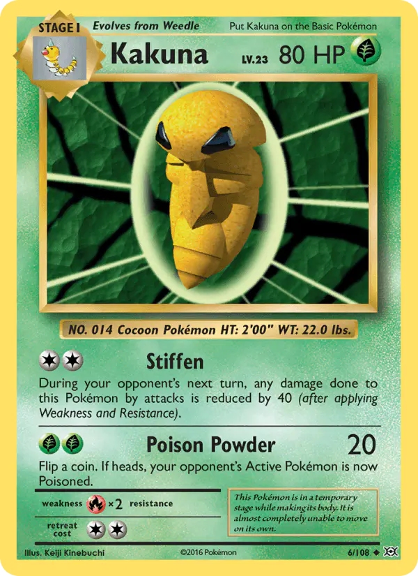 Carta Kakuna 6/108 de Evolutions