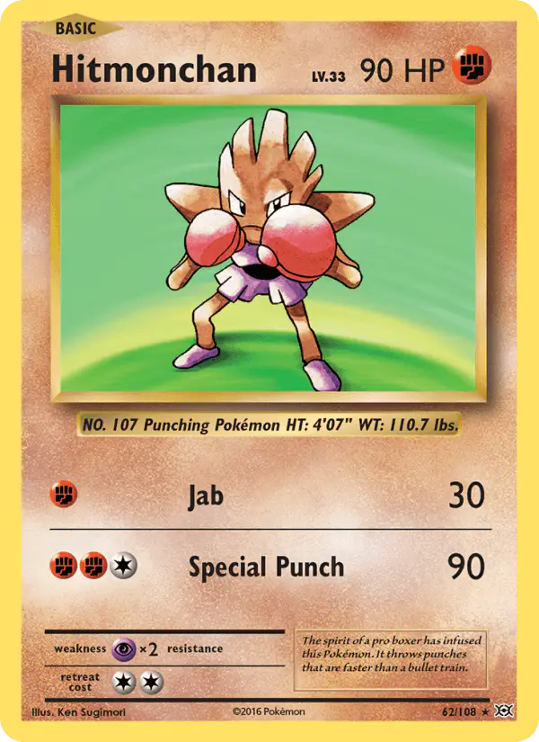 Carta Hitmonchan 62/108 de Evolutions