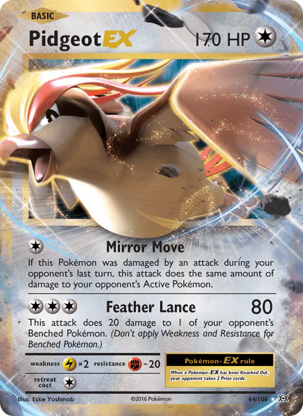 Carta Pidgeot EX 64/108 de Evolutions