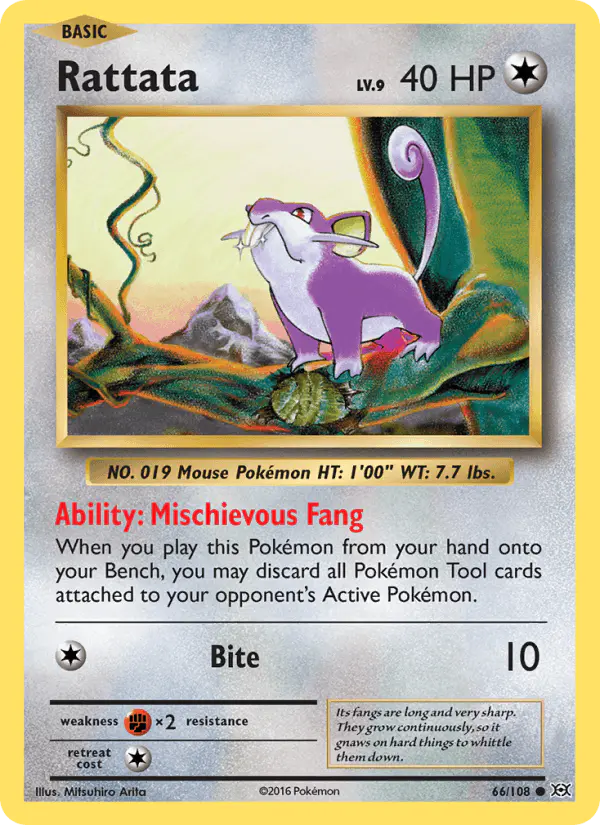 Carta Rattata 66/108 de Evolutions